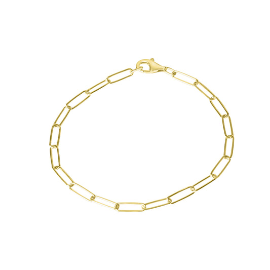 Armband 925/- Sterlingsilber Gliederarmband glanz weiß 21 cm