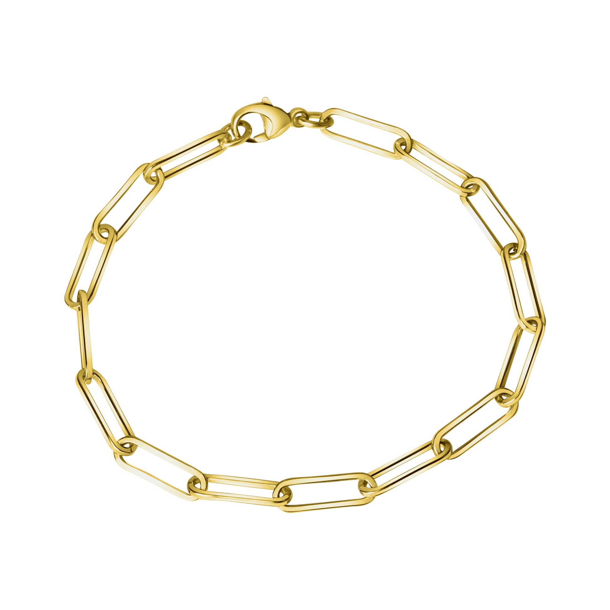 Armband 925/- Sterlingsilber Gliederarmband glanz vergoldet 21 cm