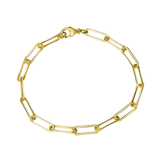Armband 925/- Sterlingsilber Gliederarmband glanz vergoldet 21 cm