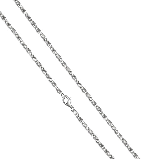 Armband 925/- Sterling Silber Armband weiß S-Panzer 19 cm