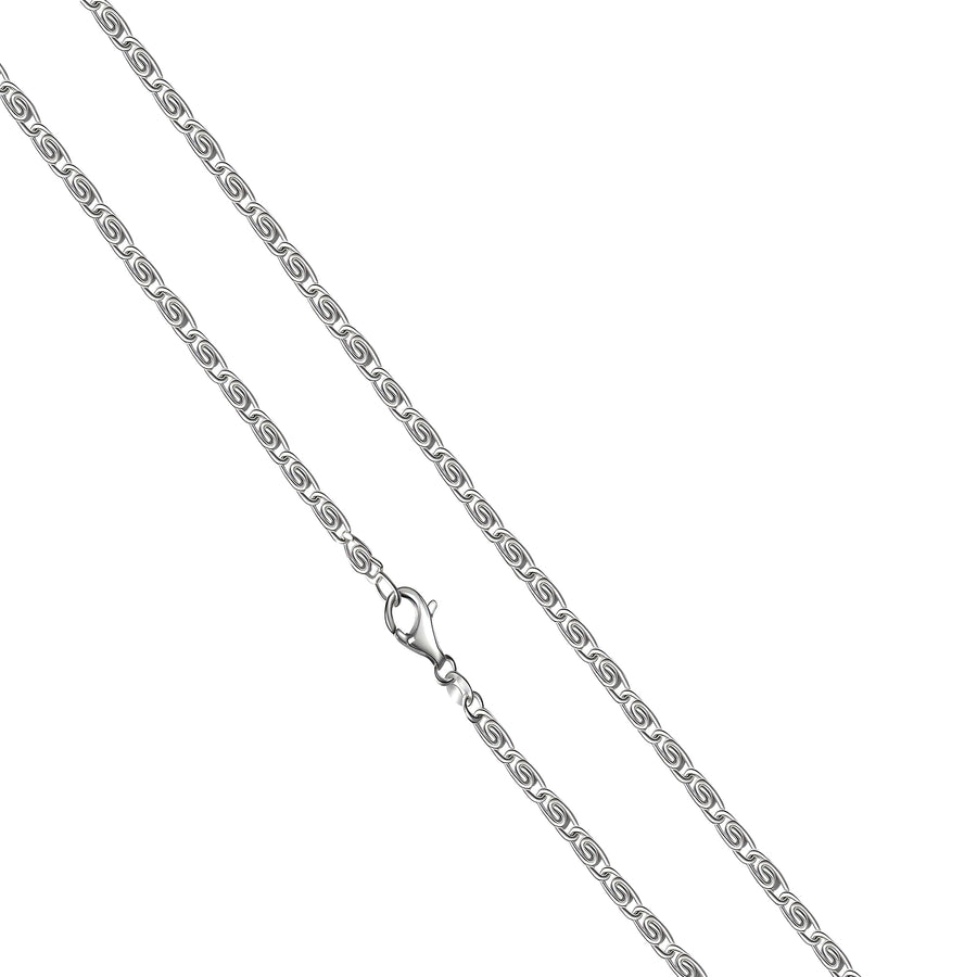Armband 925/- Sterling Silber Armband weiß S-Panzer 19 cm