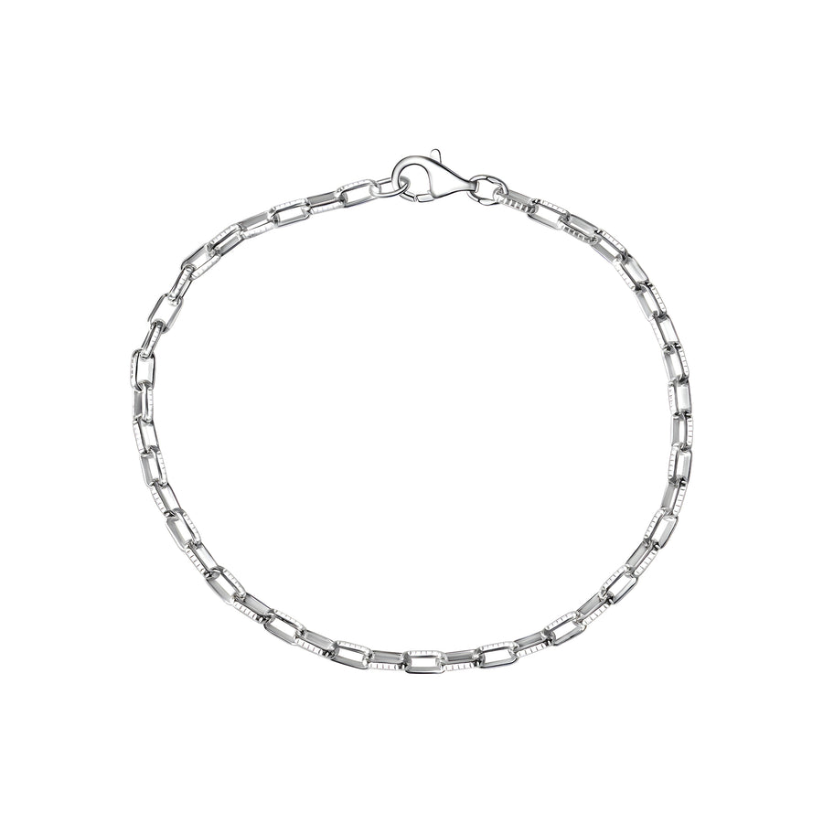Armband 925/- Sterling Silber weiß Gliederarmband