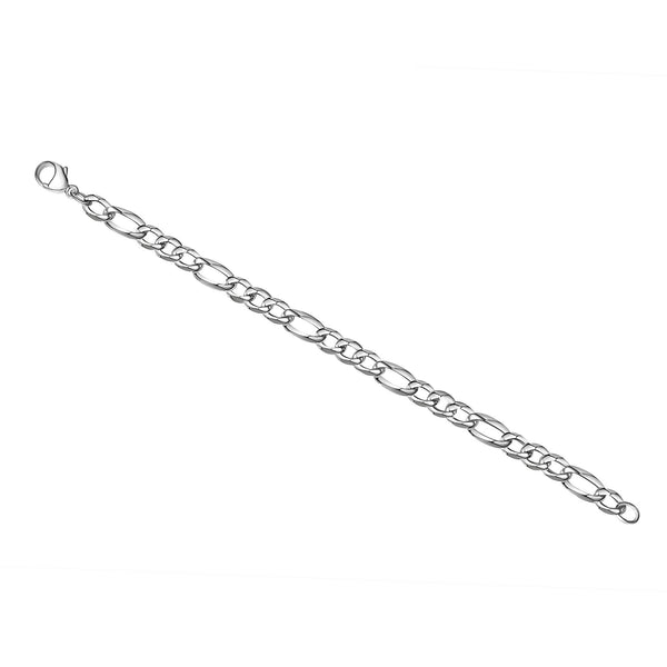 Armband 925/- Sterling Silber weiß Armband Figarokette 21 cm