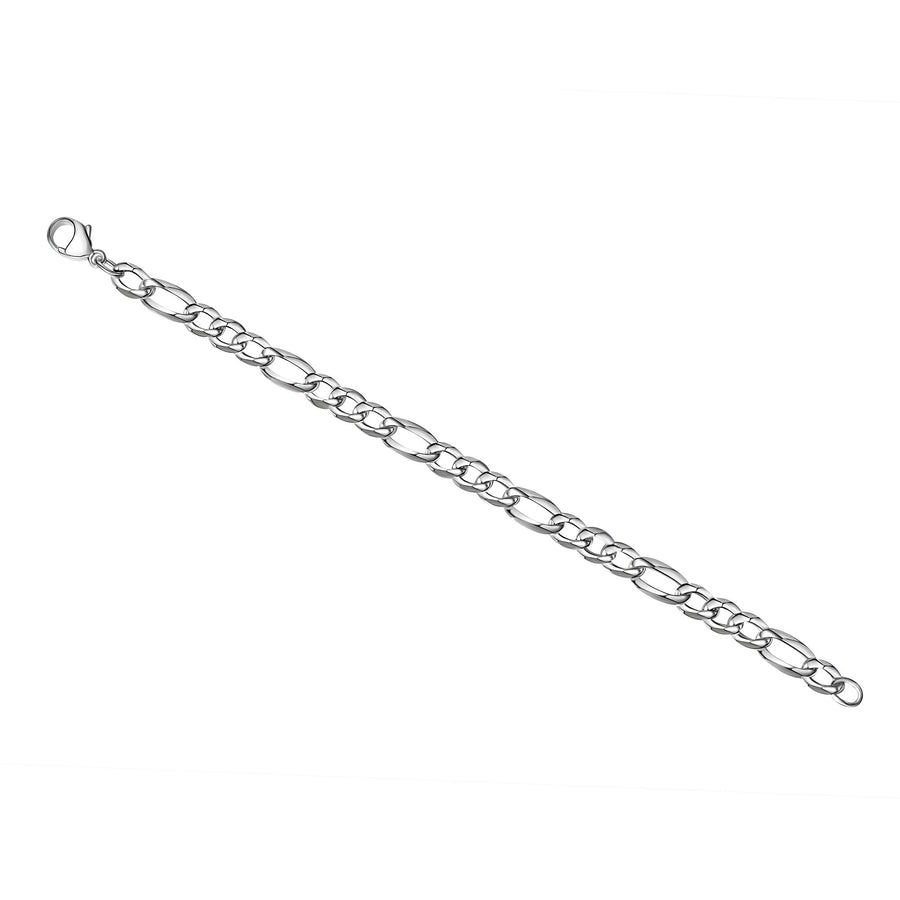 Armband 925/- Sterling Silber weiß Figarokette
