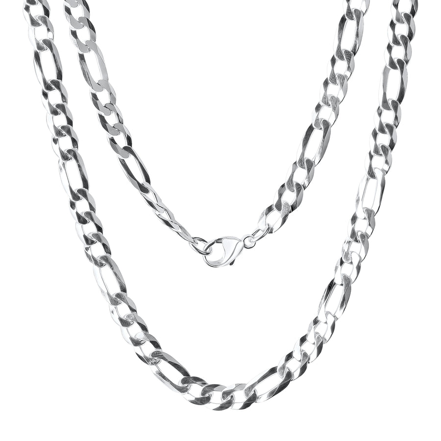 Collier 925/- Sterling Silber weiß Figarokette