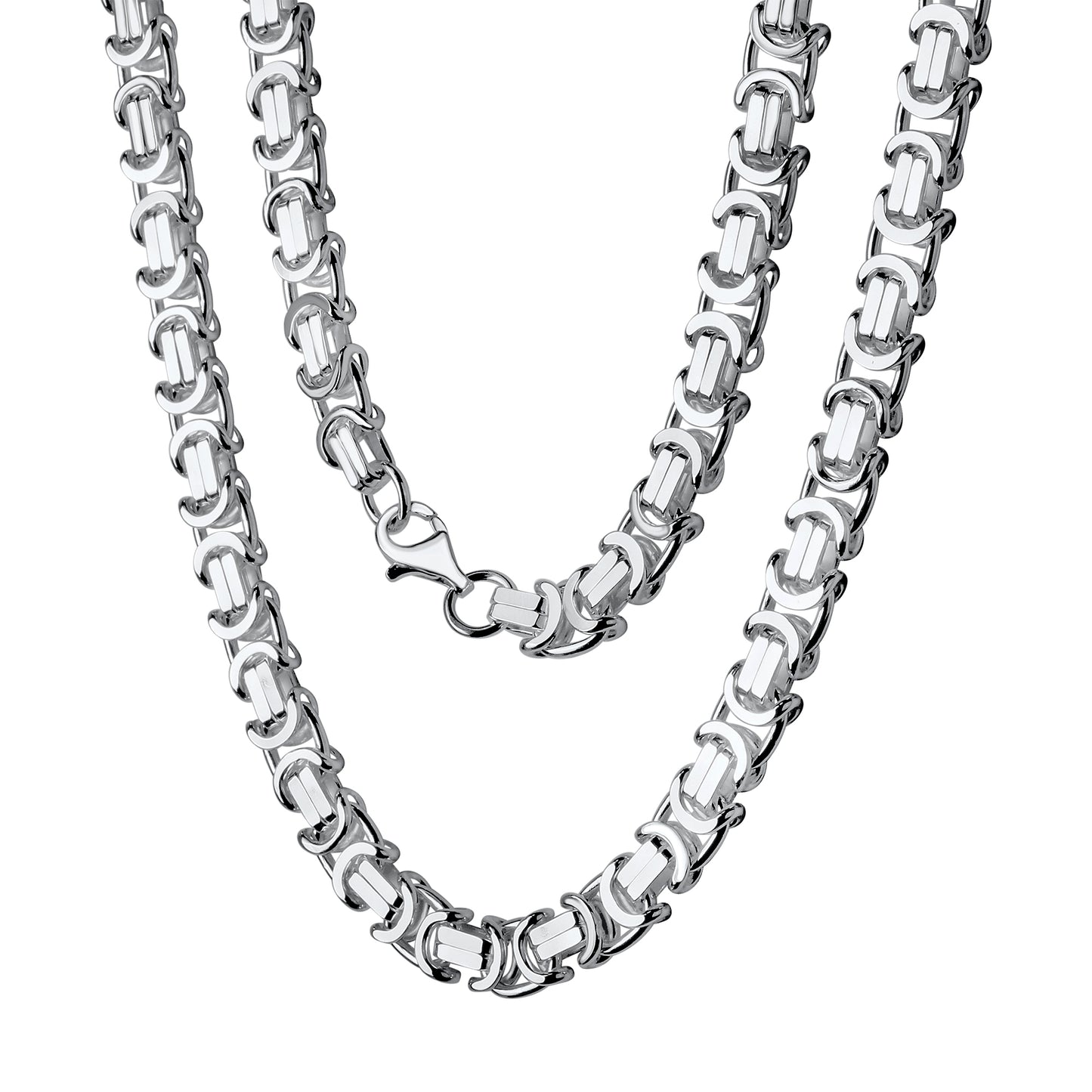 Collier 925/- Sterling Silber weiß Etruskerkette 60 cm