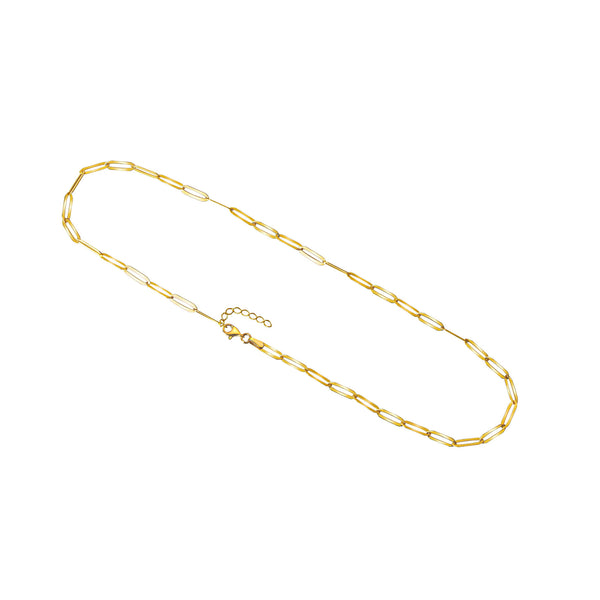 Collier 375/- Gelbgold Gliederkette glanz 43,5 cm