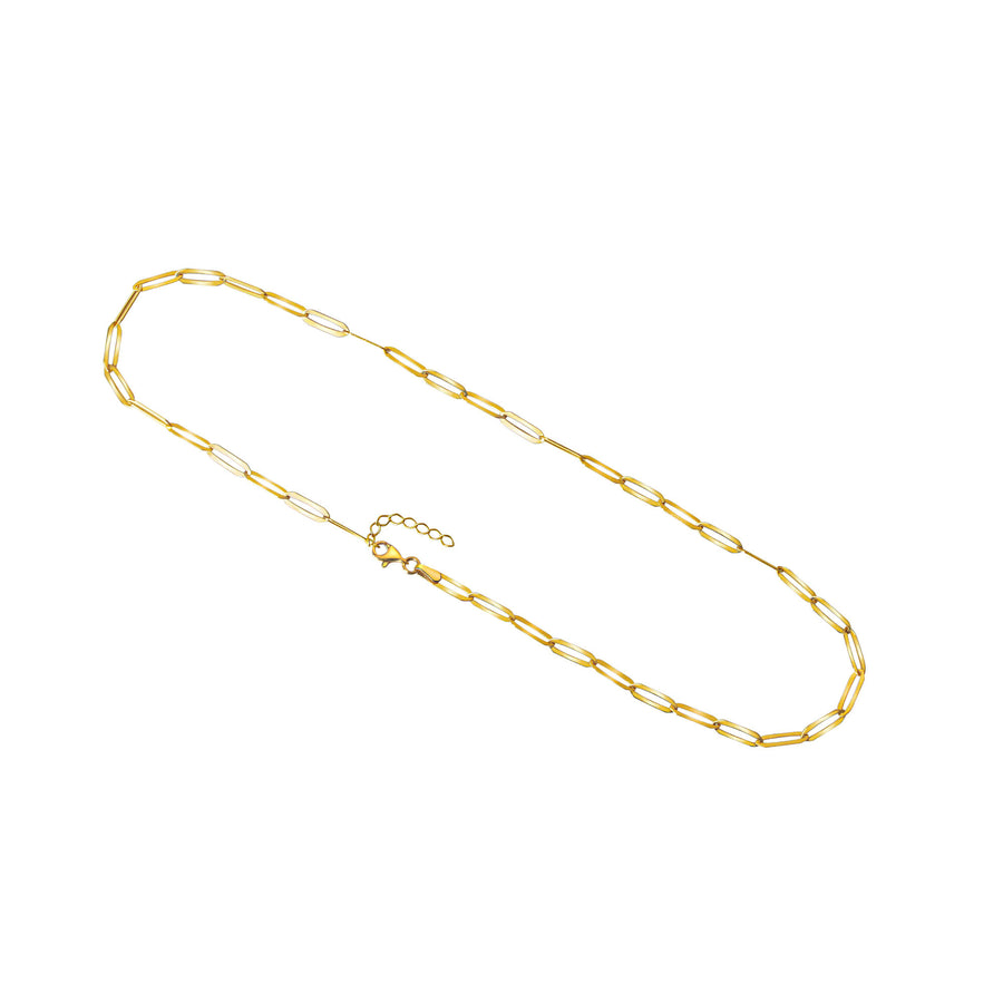 Collier 375/- Gelbgold Gliederkette glanz 43,5 cm
