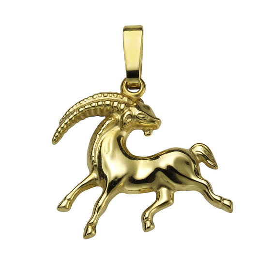 Anhänger Sternzeichen Steinbock 585/- Gelbgold glanz