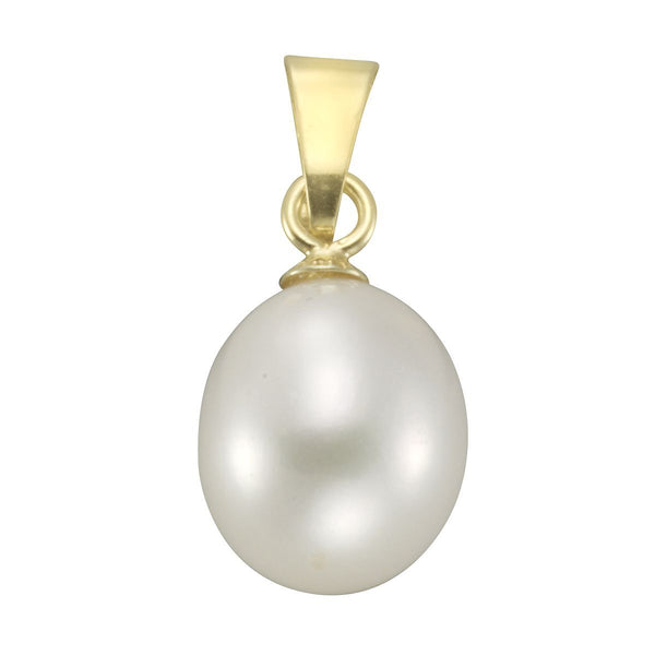 Anhänger 375/- Gelbgold Süßwasserzuchtperle 8-9mm