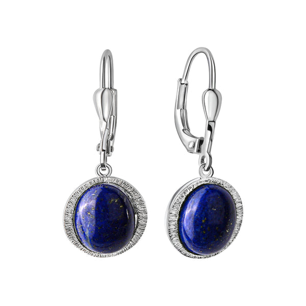 Ohrhänger 925-Sterling Silber rhodiniert Lapislazuli