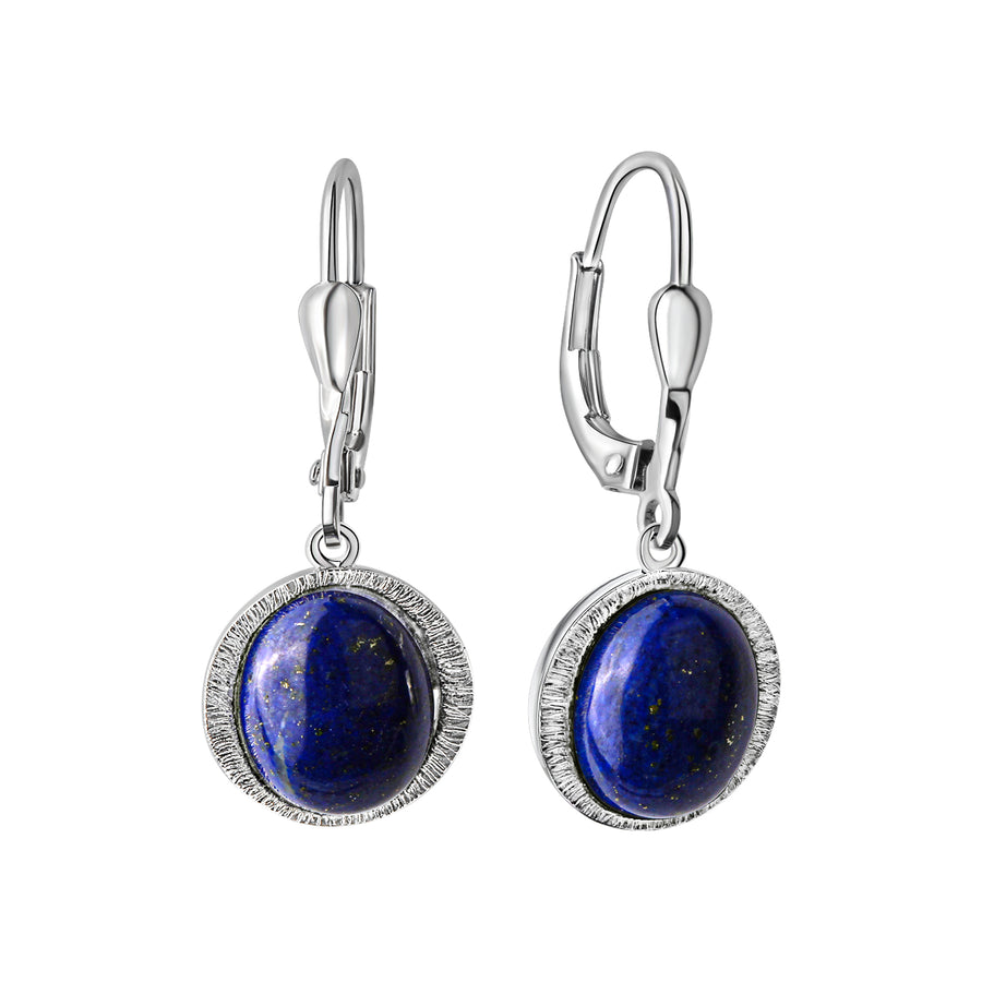 Ohrhänger 925-Sterling Silber rhodiniert Lapislazuli