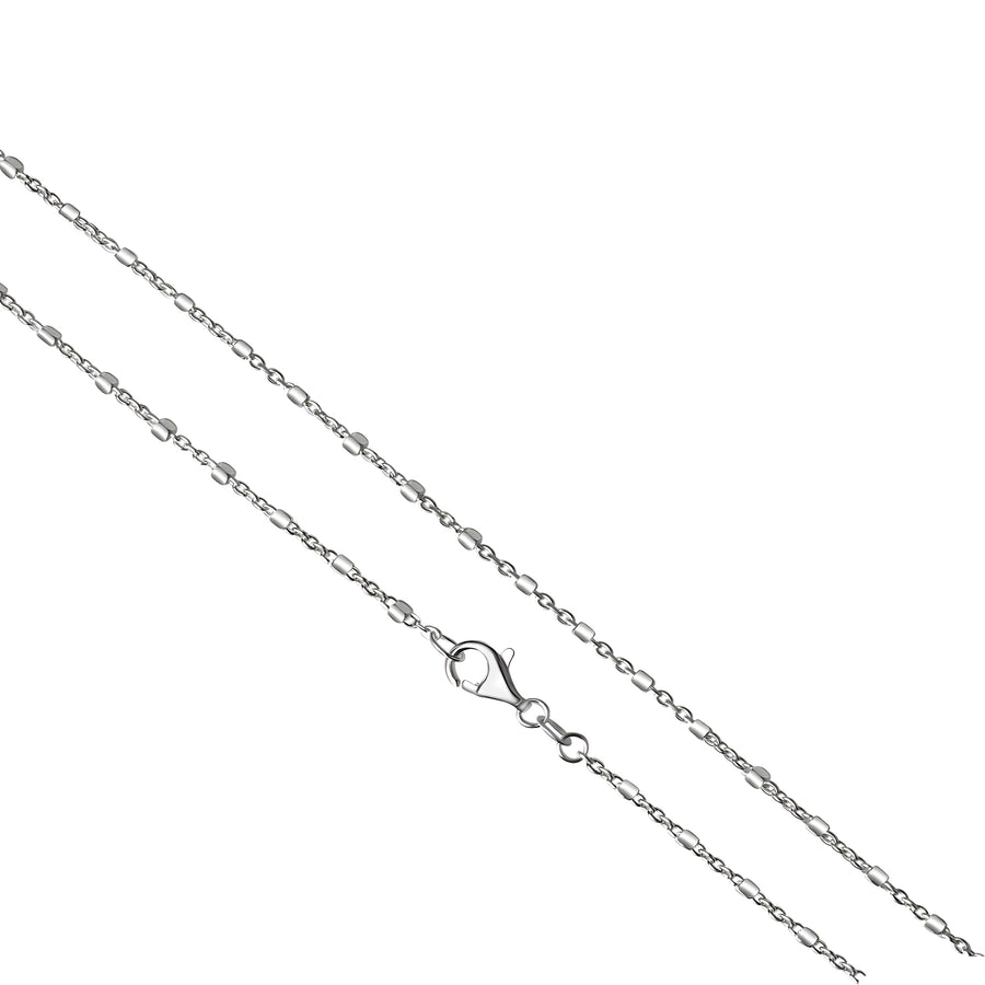 Collier 925/- Sterling Silber weiß Würfelelemente
