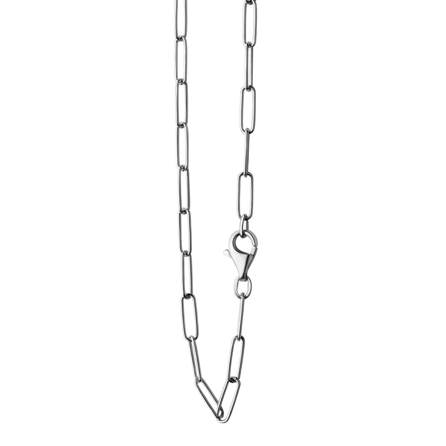 Collier 925/- Sterlingsilber weiß Gliederkette glanz