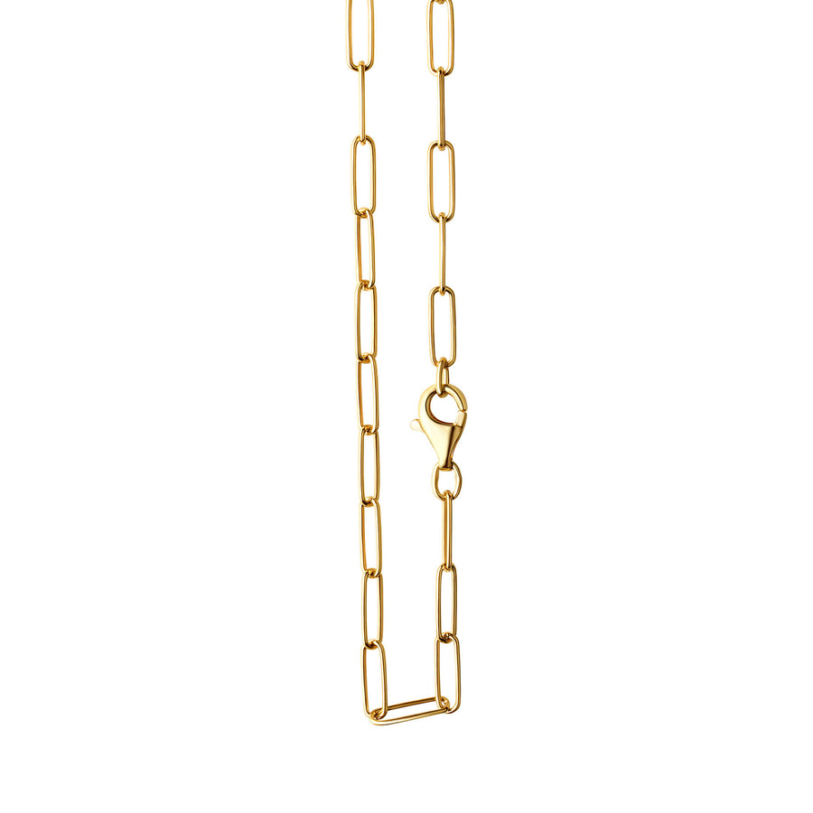 Collier 925/- Sterlingsilber vergoldet Gliederkette glanz