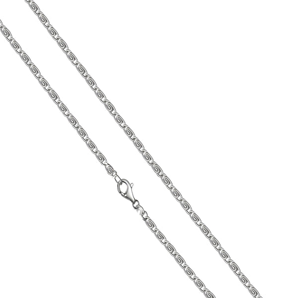 Collier 925/- Sterling Silber weiß S-Panzer 45 cm