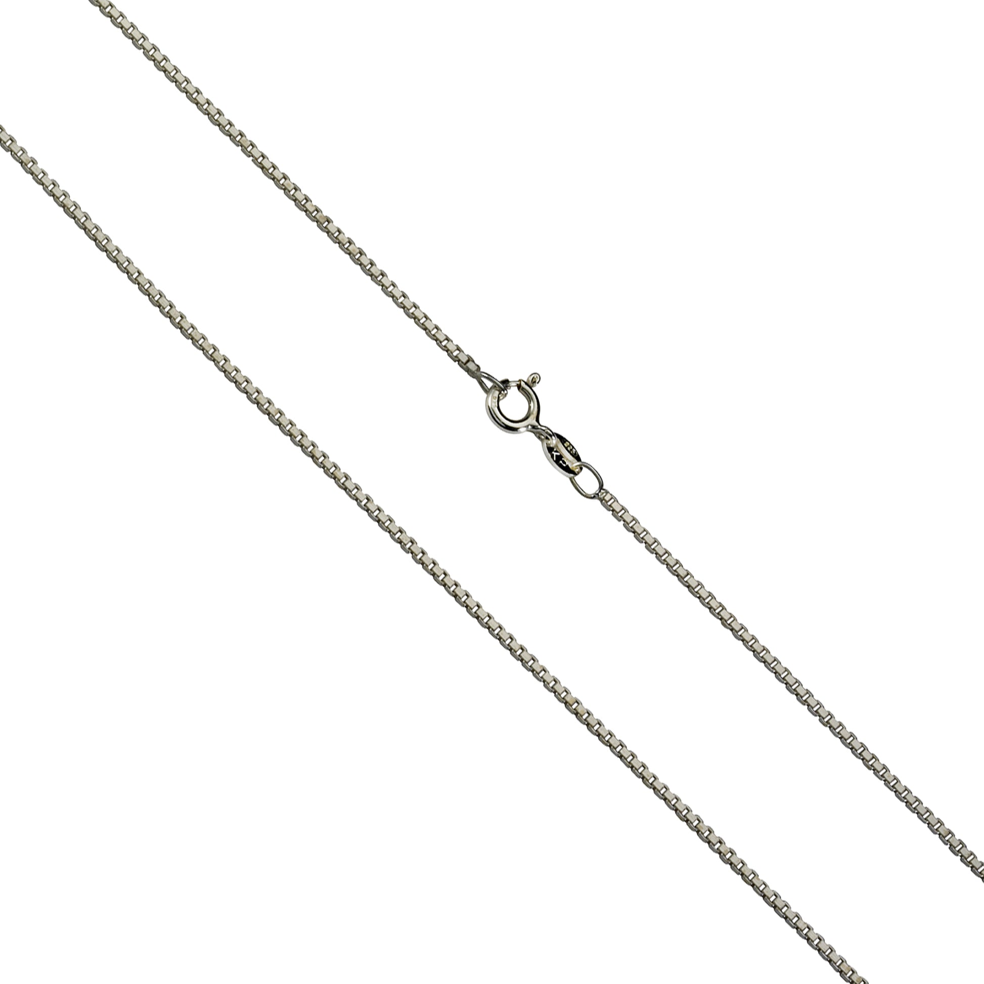 Kette 925 Sterling Silber Venezianerkette rhodiniert diamantiert 70cm