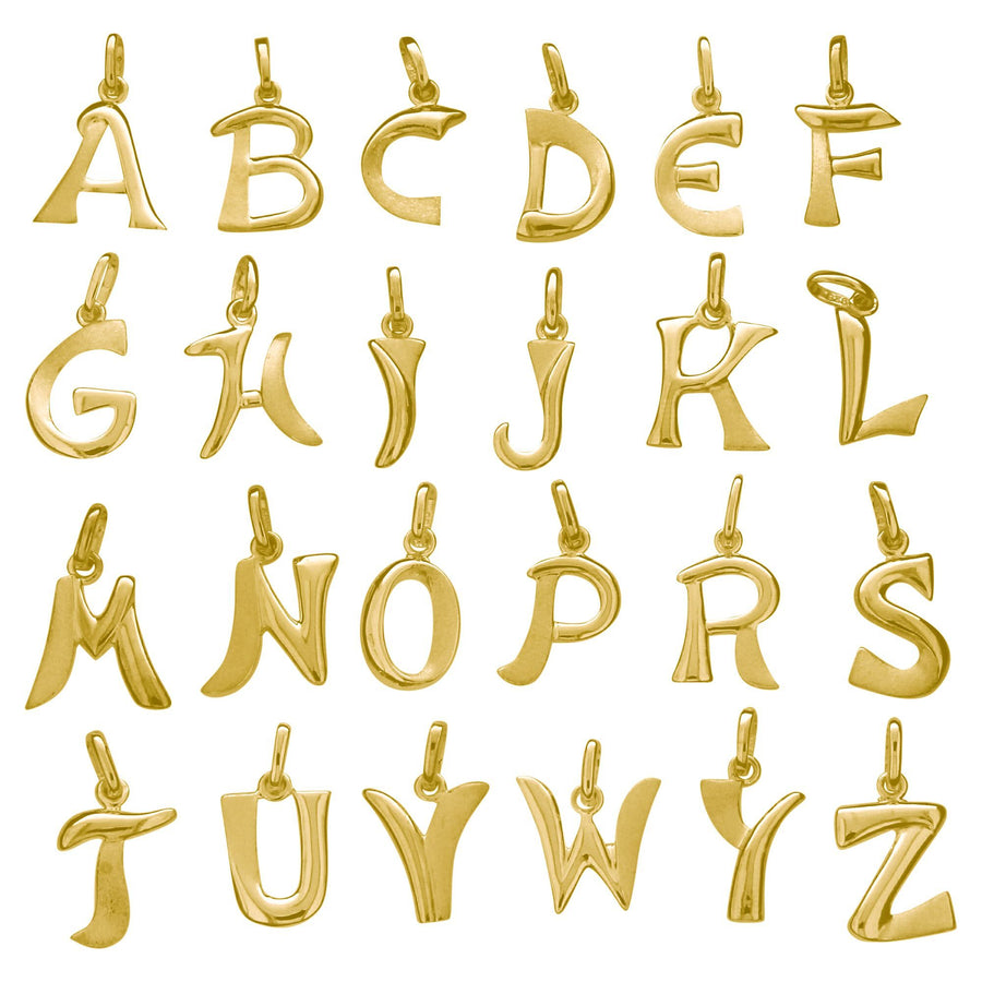 Anhänger Buchstabe N 375/- Gelbgold glanz/matt