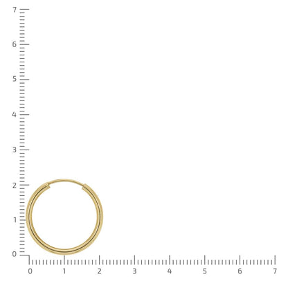 Creolen 333/- Gelbgold glänzend 20 mm