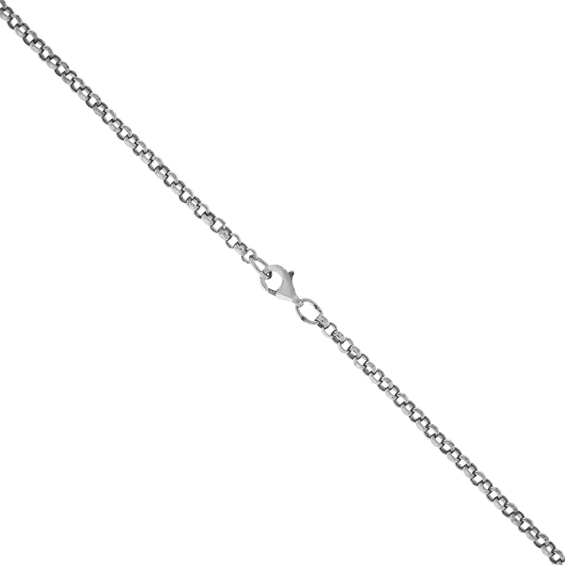 Collier 925/- Sterling Silber rhodiniert Erbskette 70 cm lang