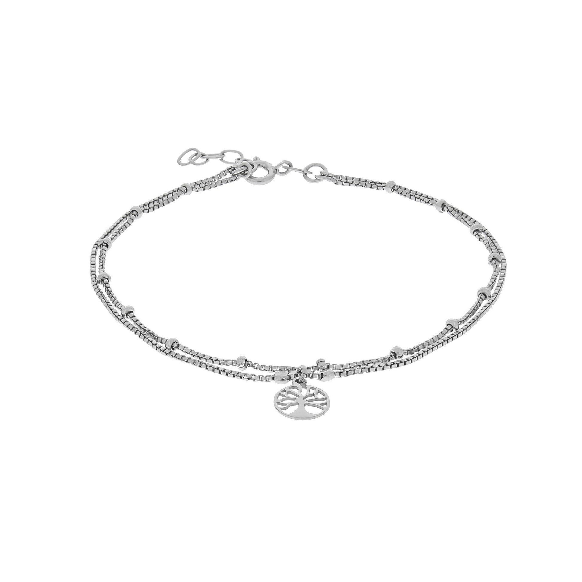 Armband 925/- Sterling Silber rhodiniert Lebensbaum