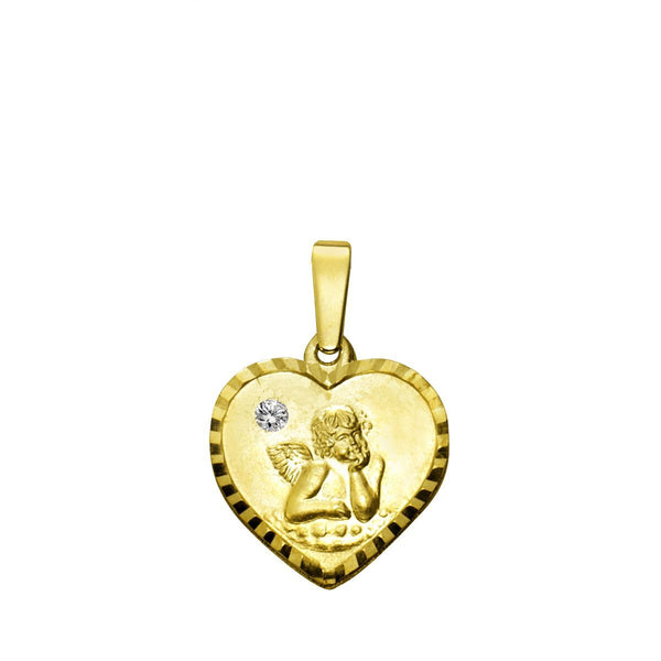Anhänger 333/- Gelbgold 1 Kristall weiß