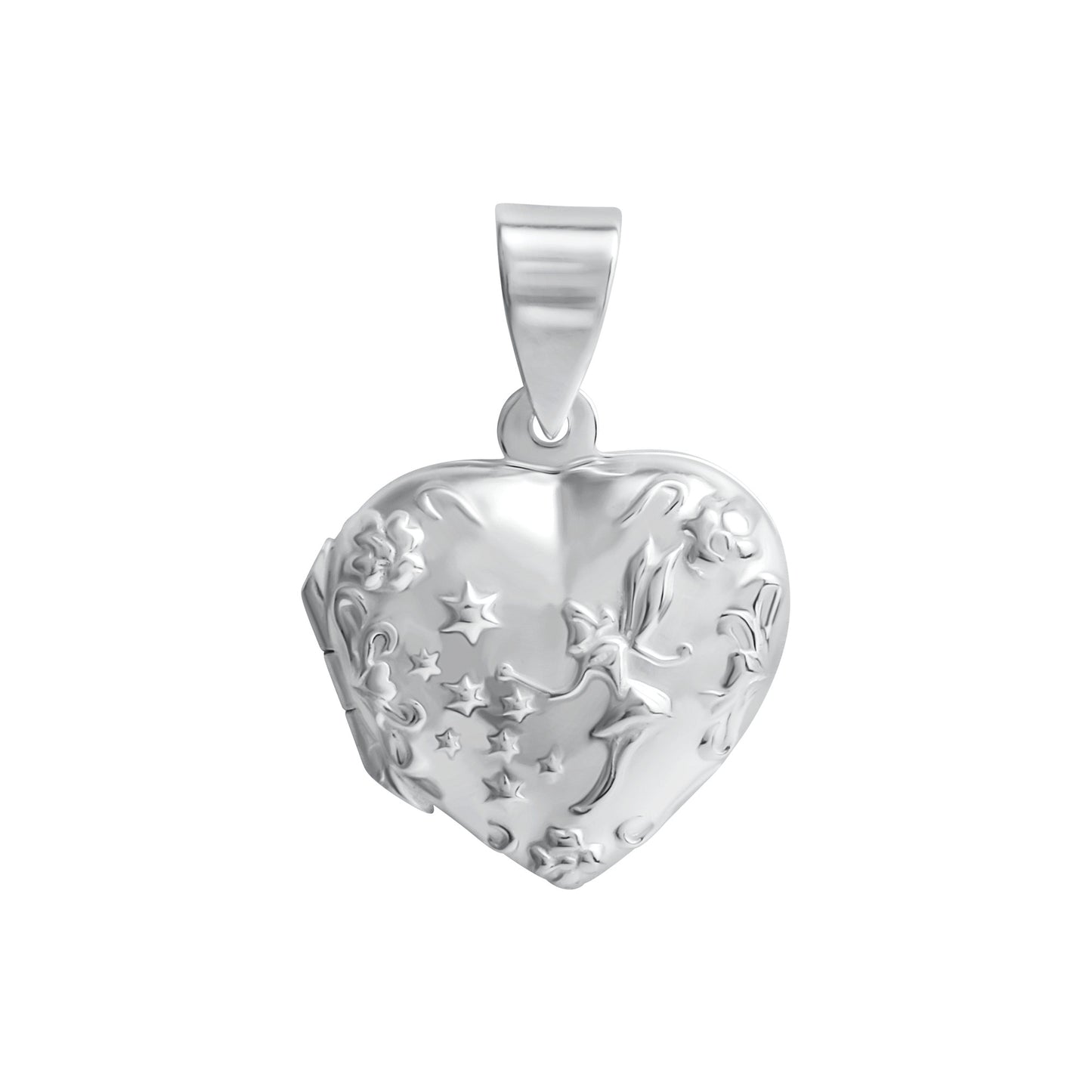 Anhänger 925/- Sterling Silber weiß Medaillon Herz