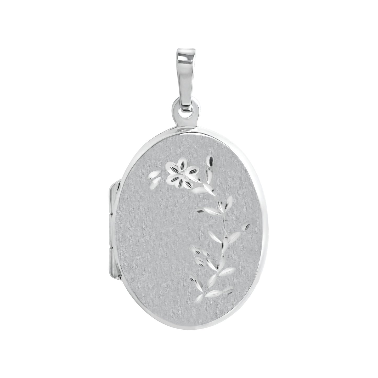 Medaillon 925/- Sterling Silber rhodiniert oval