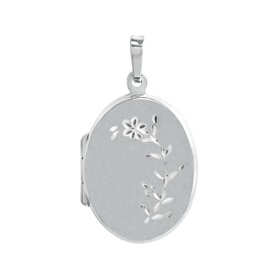Medaillon 925/- Sterling Silber rhodiniert oval