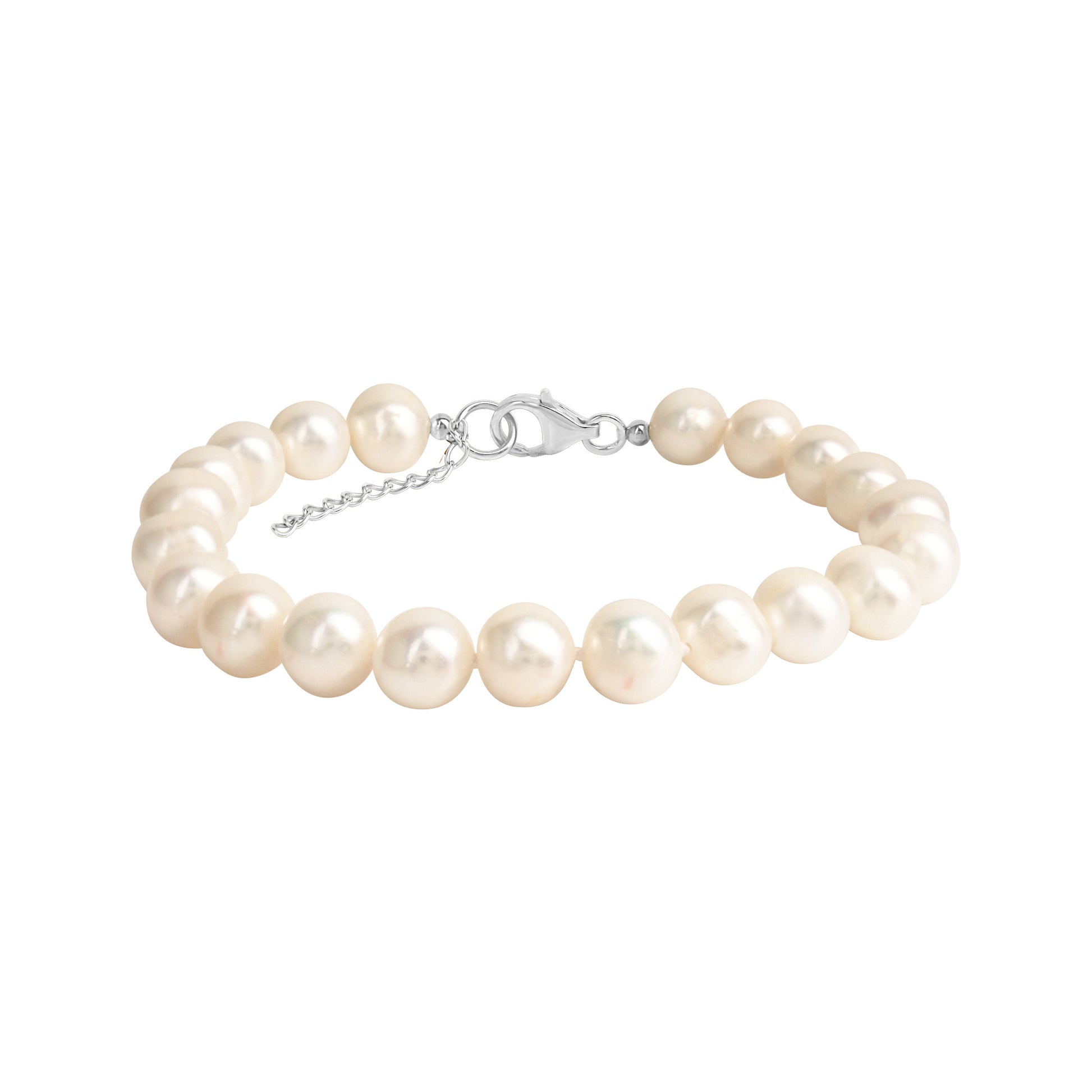 Armband 925/- Sterling Silber rhodiniert Süßwasserzuchtperle 8mm