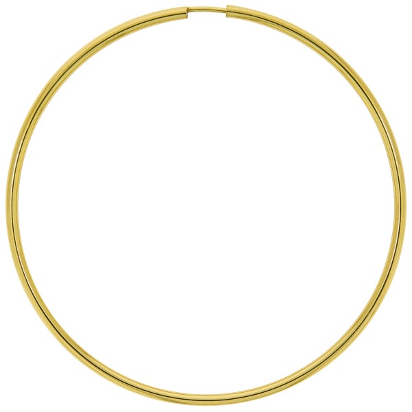 Hoop earrings 333/- yellow gold shiny 60 mm