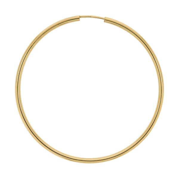 Hoop earrings 333/- yellow gold 5.0cm shiny