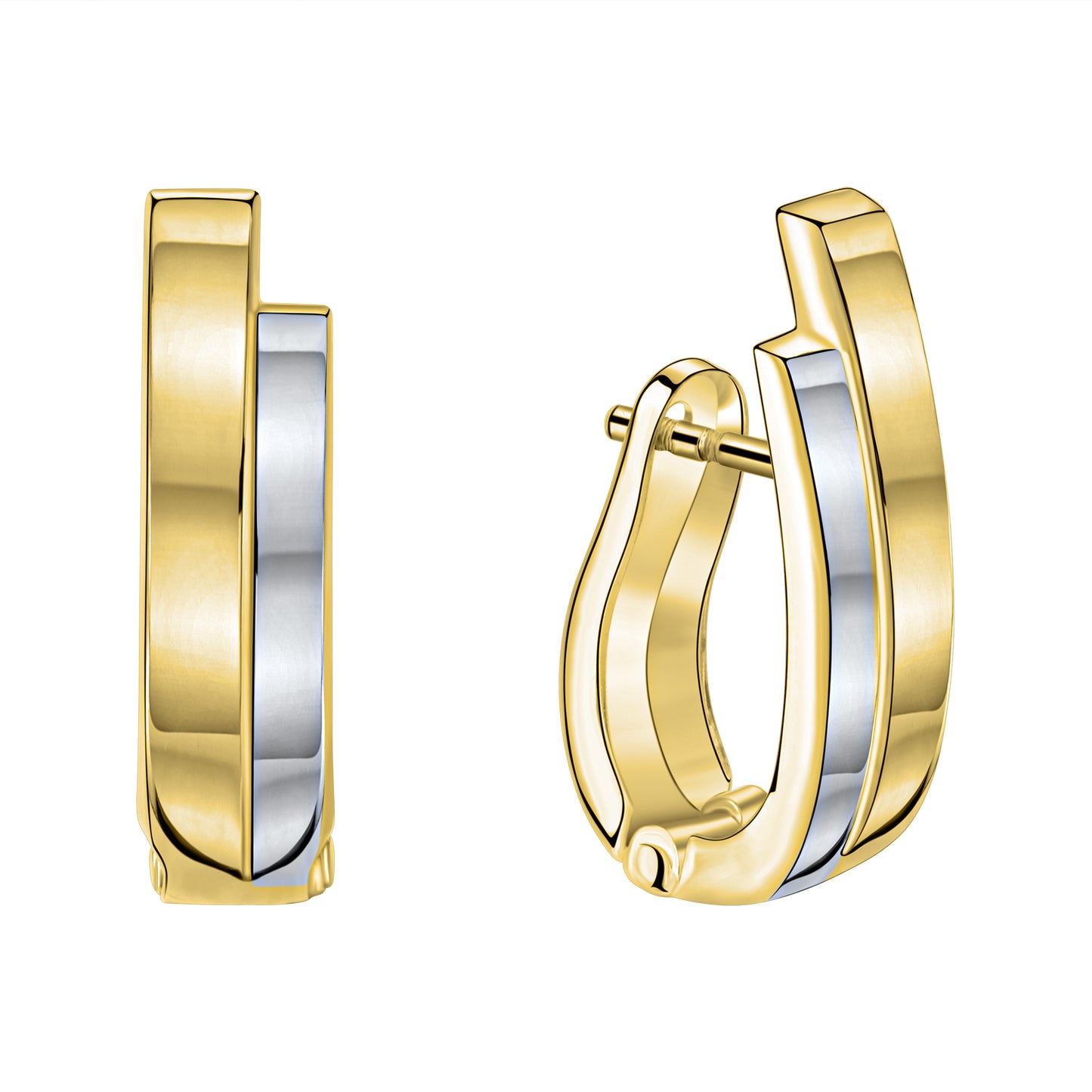 Klappcreolen 375/- Gelbgold bicolor glanz