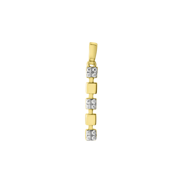 Anhänger 375/- Gelbgold bicolor Zirkonia