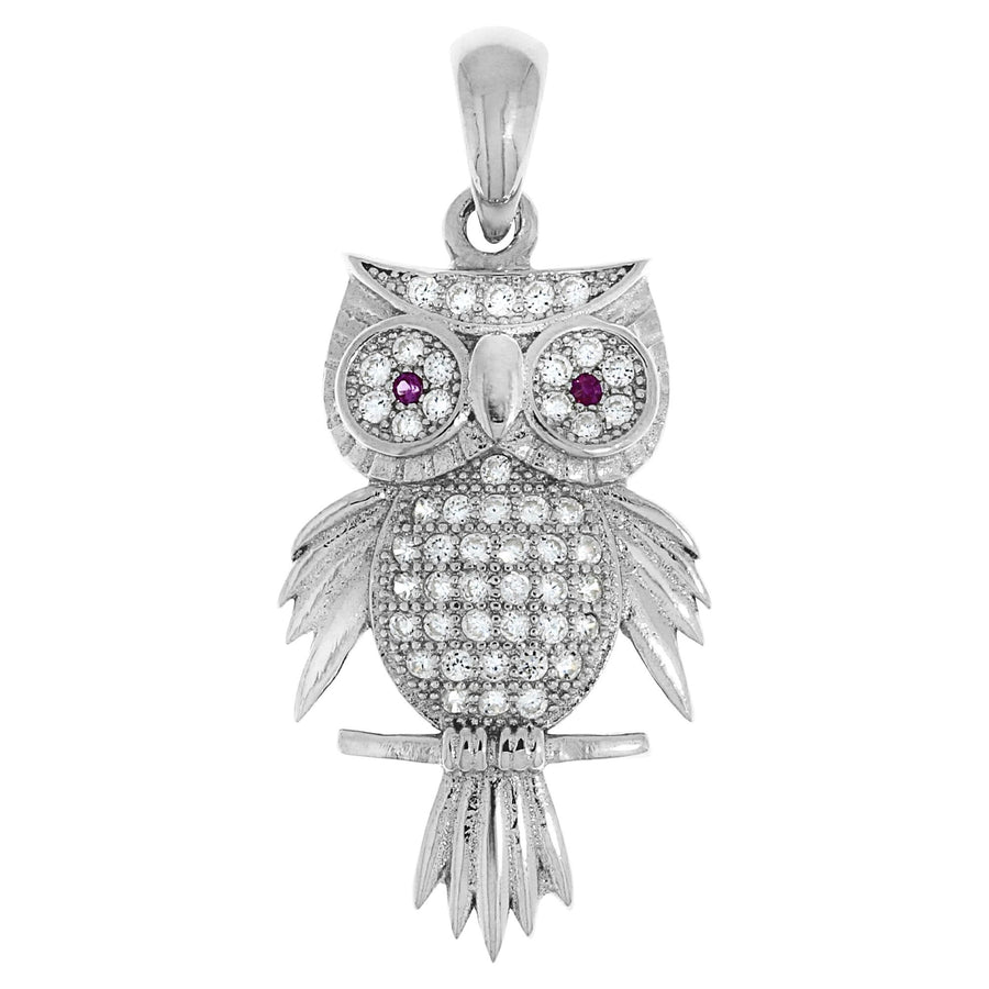 Anhänger 925/- Sterling Silber rhodiniert Motiv Eule