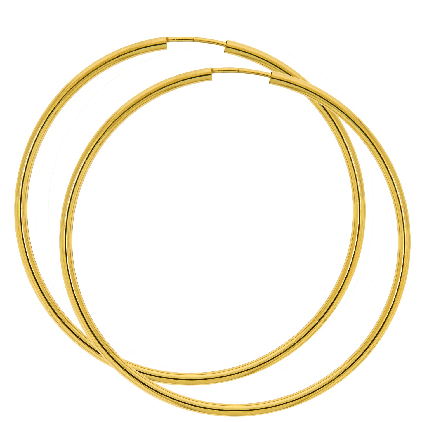 Creolen 585/- Gelbgold glanz 50 mm