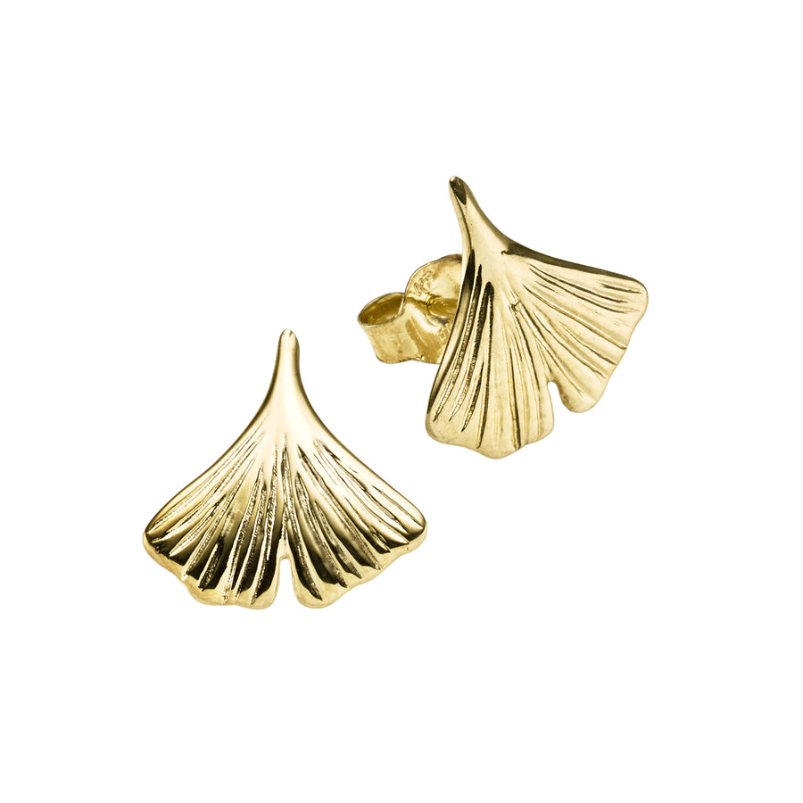 Ginkgo Ohrstecker – Gold