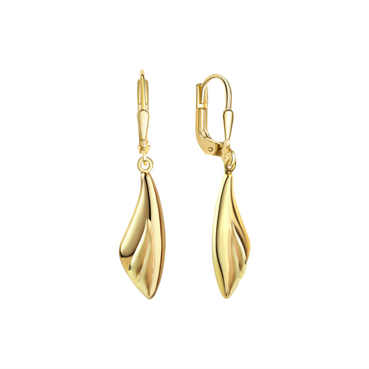 Ohrhänger 375/- Gelbgold glanz/matt