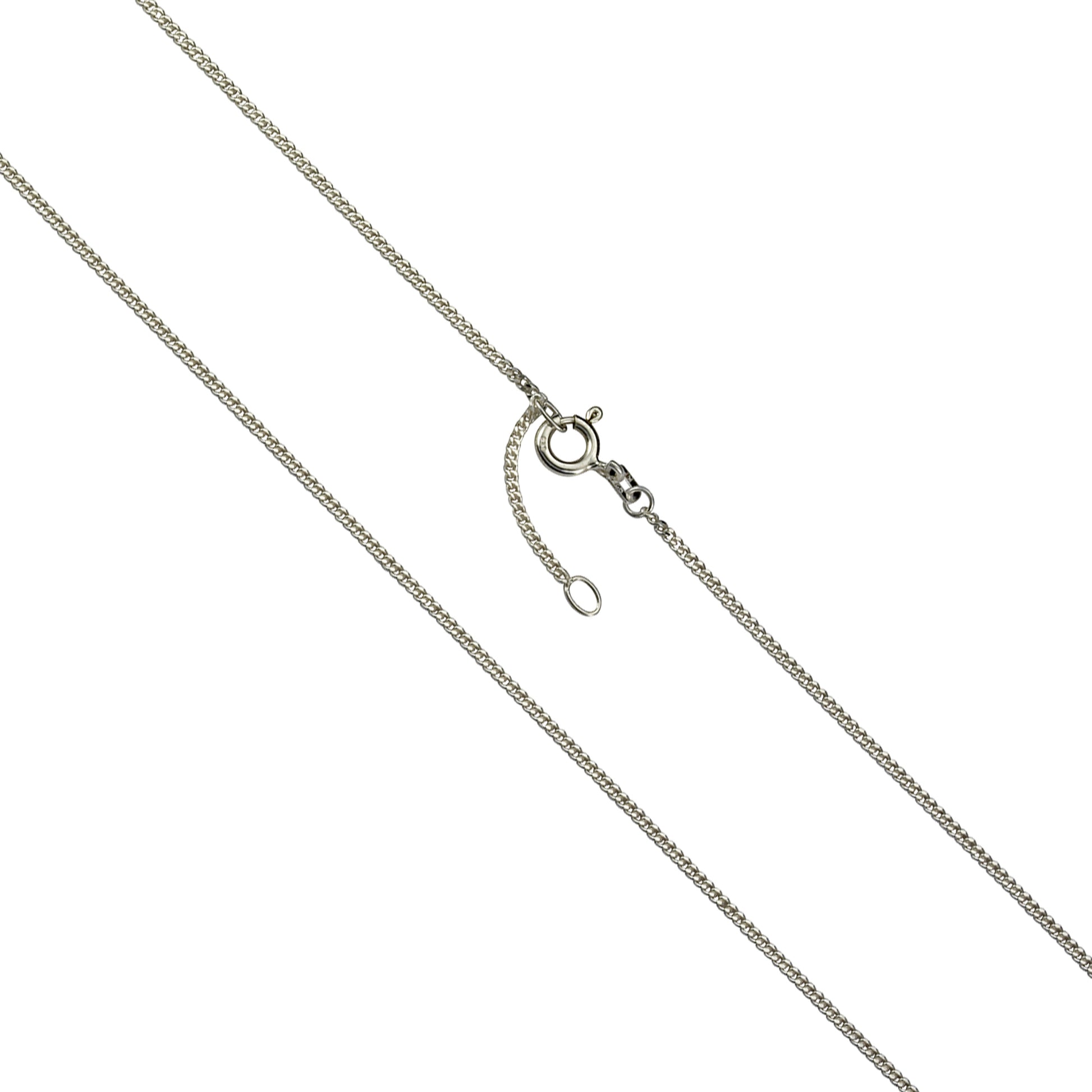 Kette 925 Sterling Silber rhodiniert Panzerkette 38cm