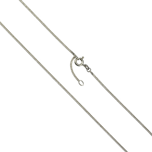 Kette 925 Sterling Silber rhodiniert Panzerkette 38cm