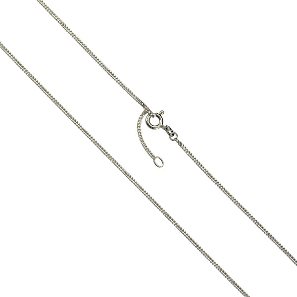 Kette 925 Sterling Silber rhodiniert Panzerkette 38cm
