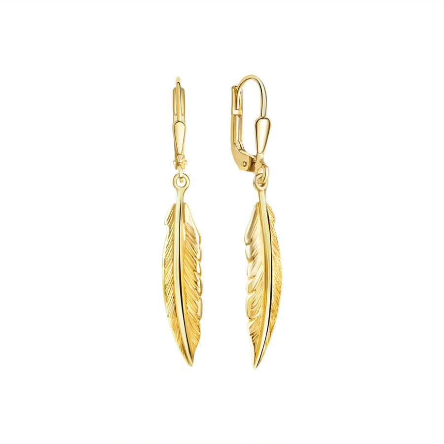 Ohrhänger 375/- Gelbgold strukturiert
