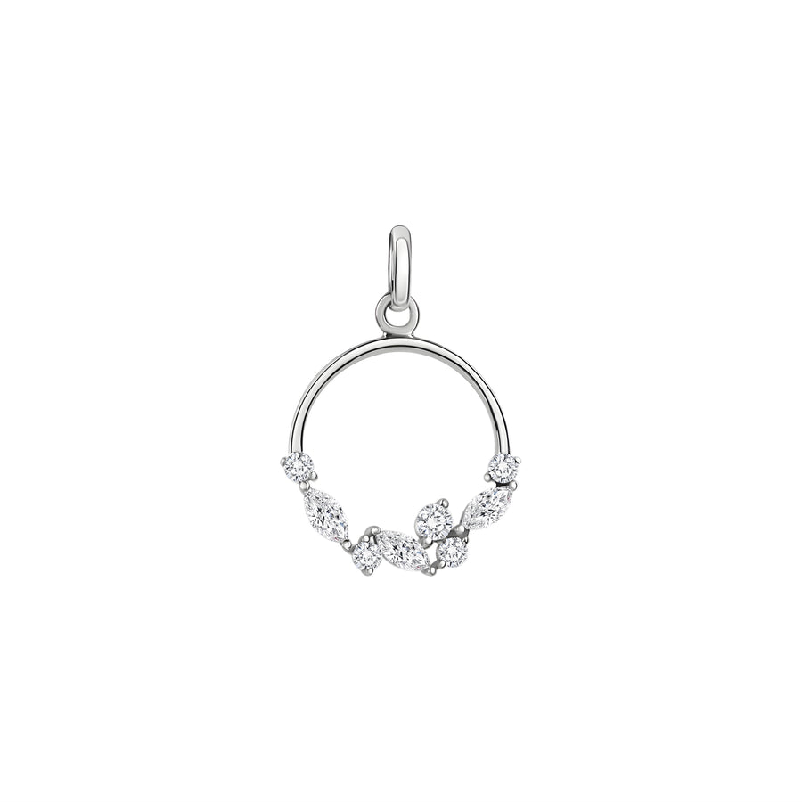 Anhänger 375/- Weißgold Zirkonia weiß