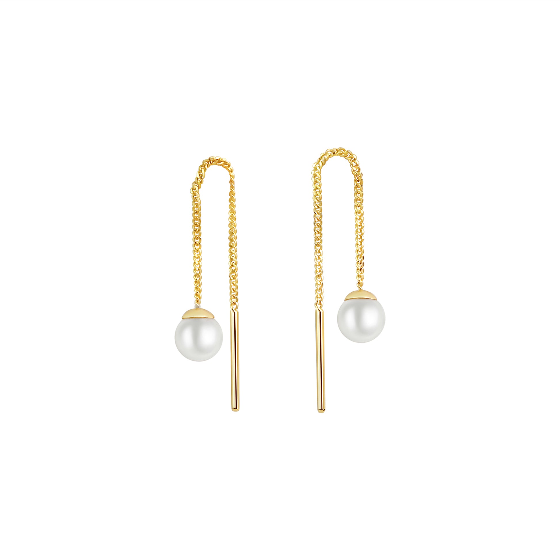 Ohrhänger 333/- Gelbgold glanz Süßwasserzuchtperle