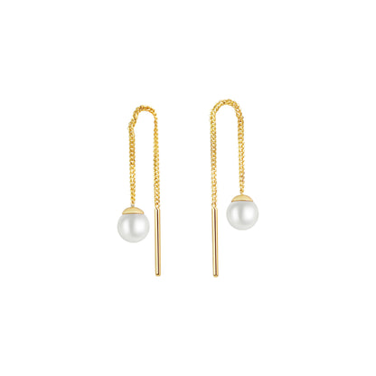 Ohrhänger 333/- Gelbgold glanz Süßwasserzuchtperle