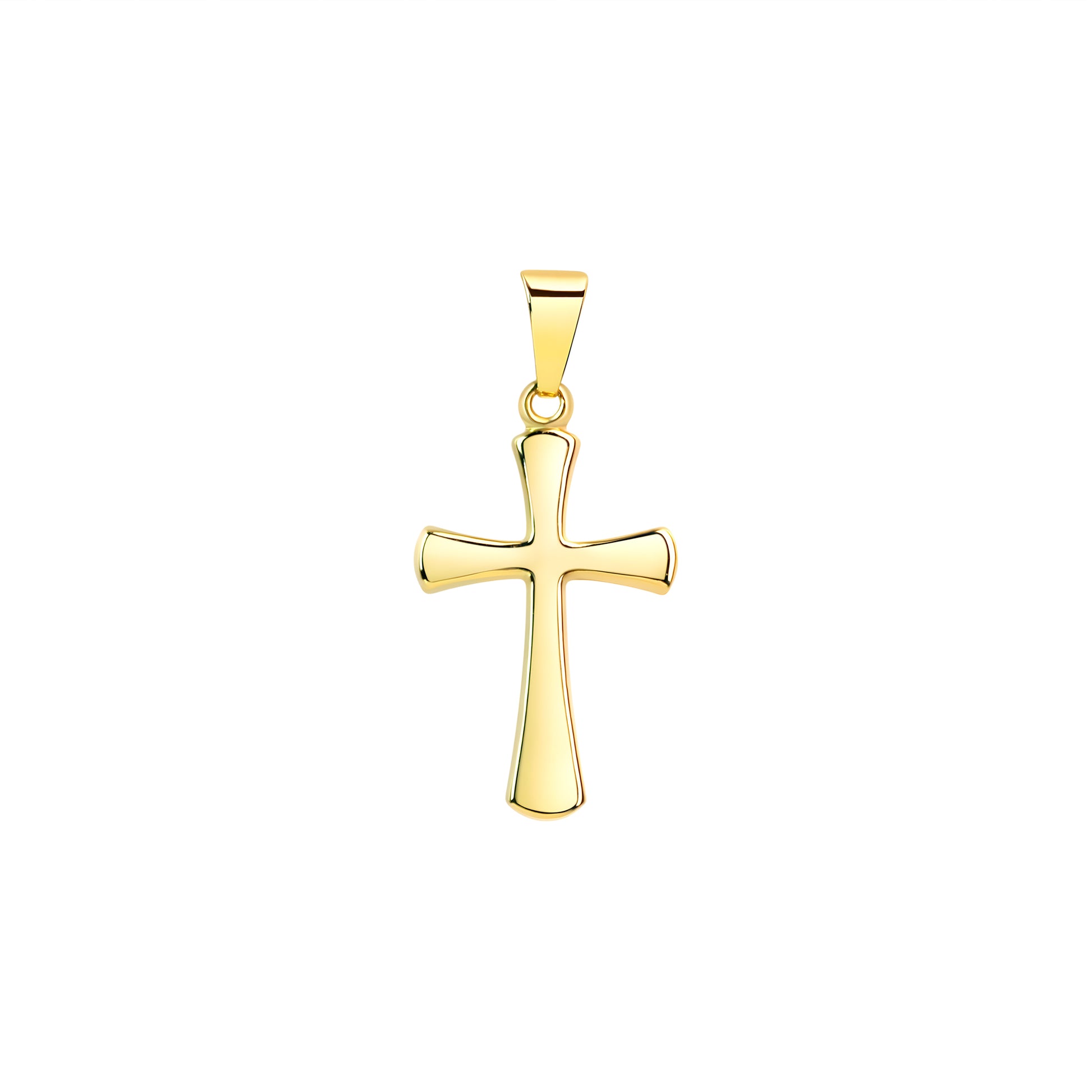 Anhänger 333 Gelbgold glanz Kreuz