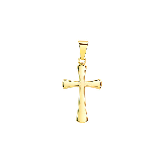 Anhänger 333 Gelbgold glanz Kreuz