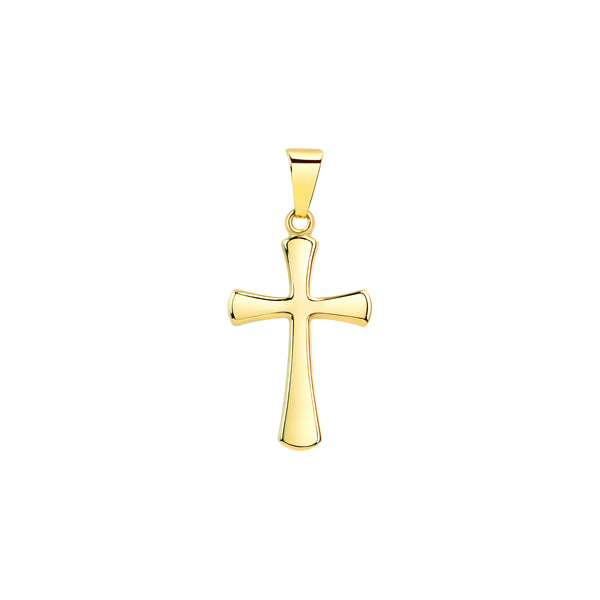 Anhänger 333 Gelbgold glanz Kreuz
