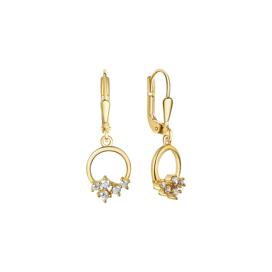 Ohrhänger 375/- Gelbgold Zirkonia