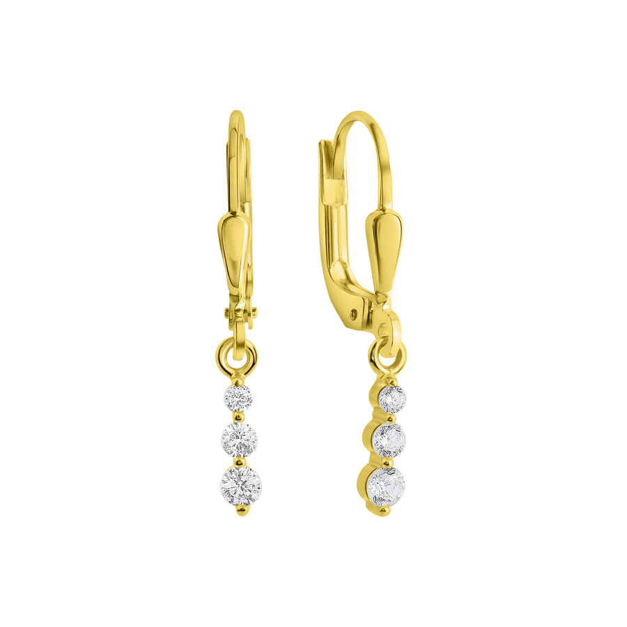 Ohrhänger 375/- Gelbgold glanz Zirkonia